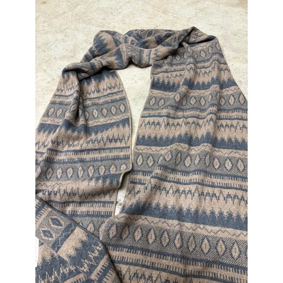 Sandro Paris Geometric Angora Wool-Blend Southwestern Inspo Fringe Scarf - Picture 5 of 11